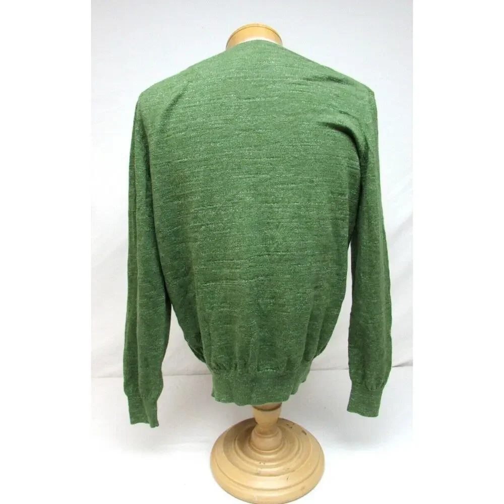 J. Crew men's size L Large green 100% cotton sweater knit